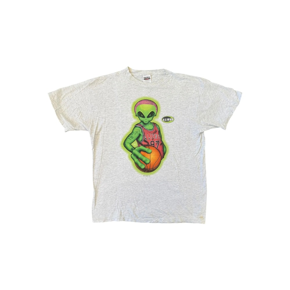 Alien Workshop T-Shirt Mens XL Grey Good 90s Rodman Alien Graphic Tee Tultex Tag - Picture 1 of 9